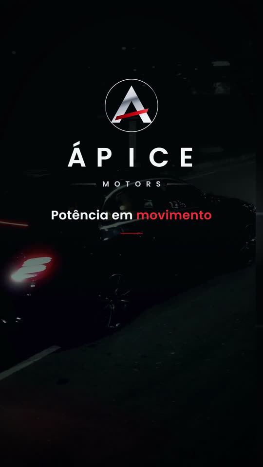 Capa da vinheta: logo da Ápice Motors e o slogan Potência em movimento